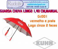 GCH 100-Guarda-chuva 140 cm,manual c 8 varetas duplas, cabo reto,nylon 170T, filtro solar interno, g