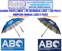 GCH 100-Guarda-chuva 140 cm,manual c 8 varetas duplas, cabo reto,nylon 170T, filtro solar interno, g