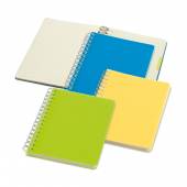 CDN 103-Caderno capa plástica, c 64 folhas pautadas na cor creme, capa inteira colorida, grav 1 cor