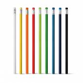 LAP 100C-Lápis com borracha, inteiro colorido com impressão em 1 cor.