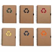 CD012-Bloco de anotação ecológico com símbolo reciclado na capa