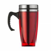 CNM 104-Caneca acrílica 450ml c fundo quadrangular c cabo plást resist,detalhes na tampa e compartim