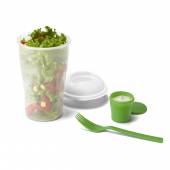 COP 103-Copo plastico p salada 800 ml, c garfo e recipiente p molho, grav 1 cor