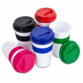 COP 129-Copo plástico 480ml com tampa. Produzido em polipropileno e livre de BPA, o copo possui uma 